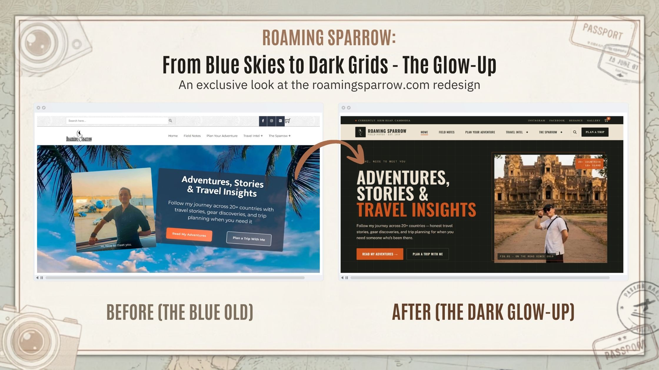 Travel Blog Redesign Case Study: From Postcard to Field Notebook